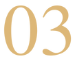 Zahl 03 in gold