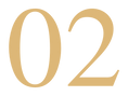 Zahl 02 in gold