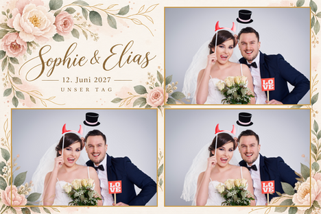 Fotolayout Beispiel einer Hochzeit