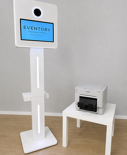 Premium Fotobox von Eventory mit 400 Sofortdrucken mieten in Fulda und Osthessen für Hochzeit, Geburtstag und Firmenfeier