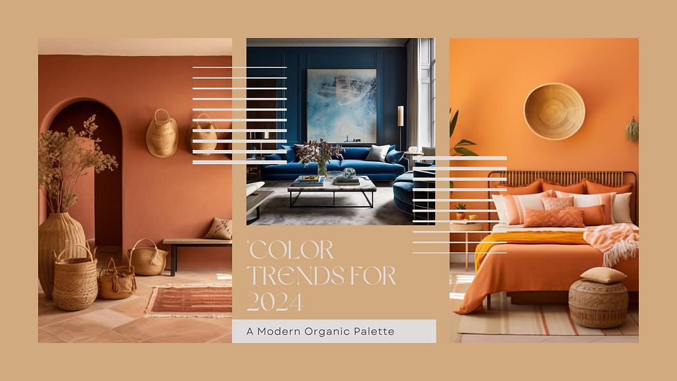 A graphic on how to replicate the modern organic palette in 2024