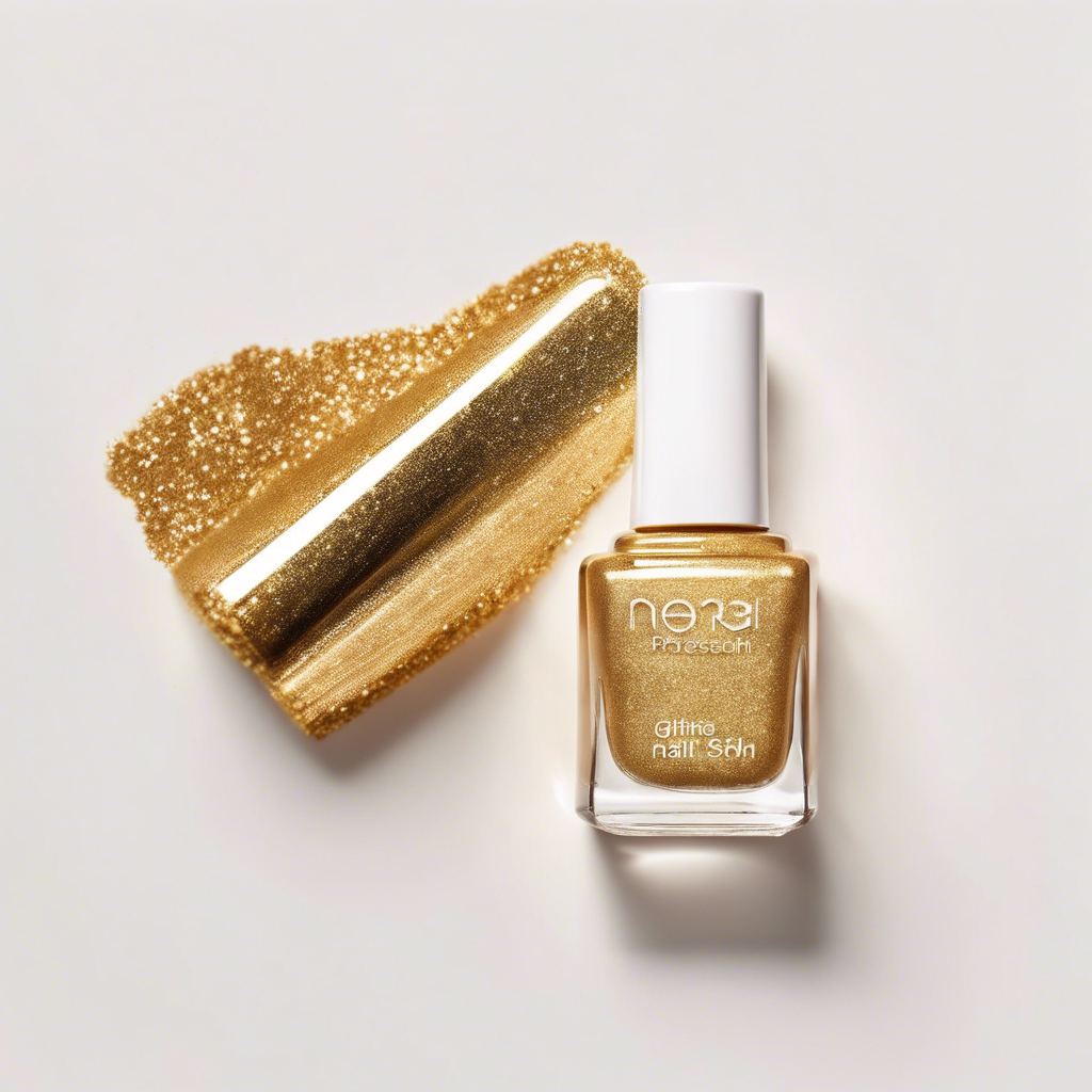 Glittery Gold Nail Polish