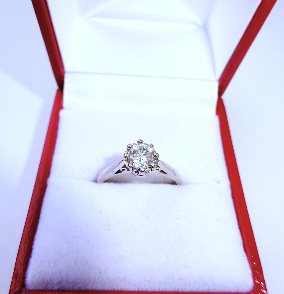 Thumbnail: Solid 950 Platinum & 0.50ct Diamond Solitaire Engagement Ring, Size K1/2