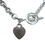 Thumbnail: Chunky Tiffany & Co Sterling Silver Heart Tag Toggle Necklace, 16"
