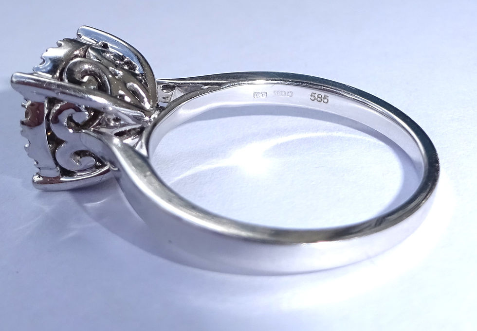 Thumbnail: 14ct White Gold Large High Set 0.50ct Diamond Cluster Ring