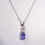 Thumbnail: 9ct White Gold Iolite & Diamond Twist Necklace, 18"