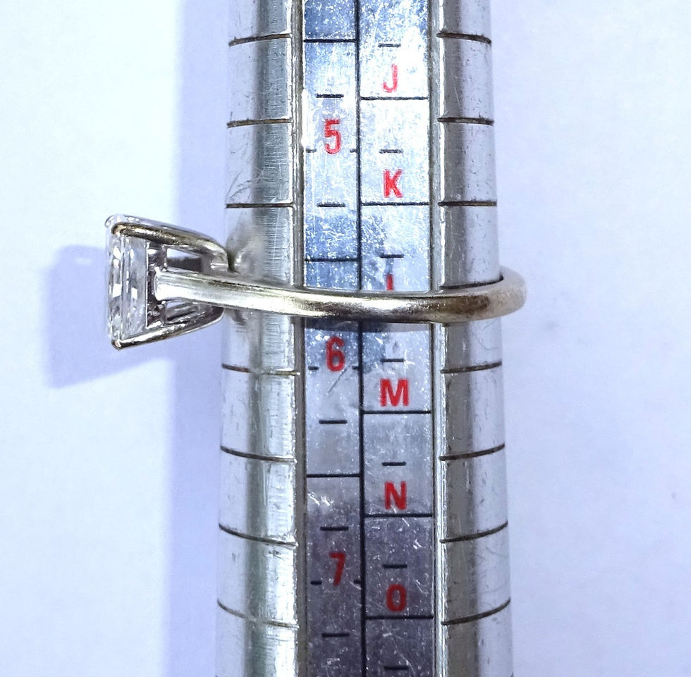 Thumbnail: 9ct white gold 1.00ct emerald cut lab diamond ring