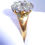 Thumbnail: Antique Victorian 18ct Gold, Platinum & 1.11ct Diamond Flower Ring, Size O