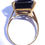 Thumbnail: Large Vintage 9ct Gold Emerald Cut Sapphire Cocktail Ring, Size O