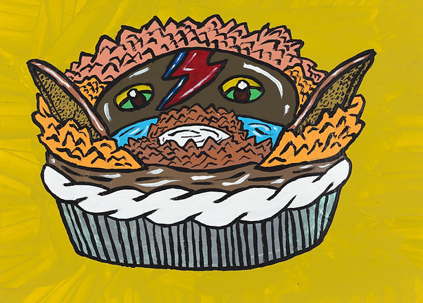 Dave’s (or Dave Bowie’s) Goblin King of the Labryinth Pie, Yukari Sakura, 2016.