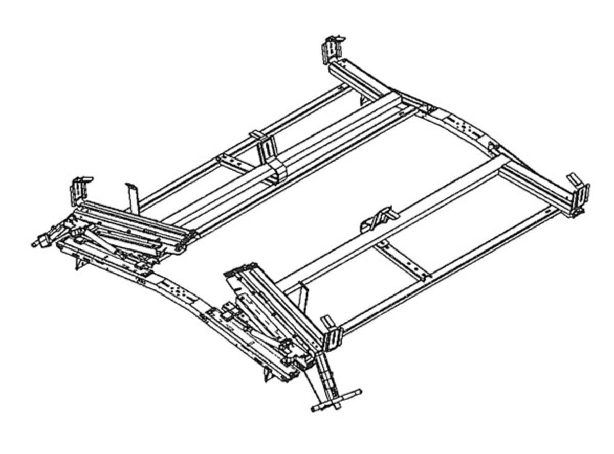 #LR6300WF  Adrian Steel Loadsrite Drop-Down Ladder Rack - Double Fsv