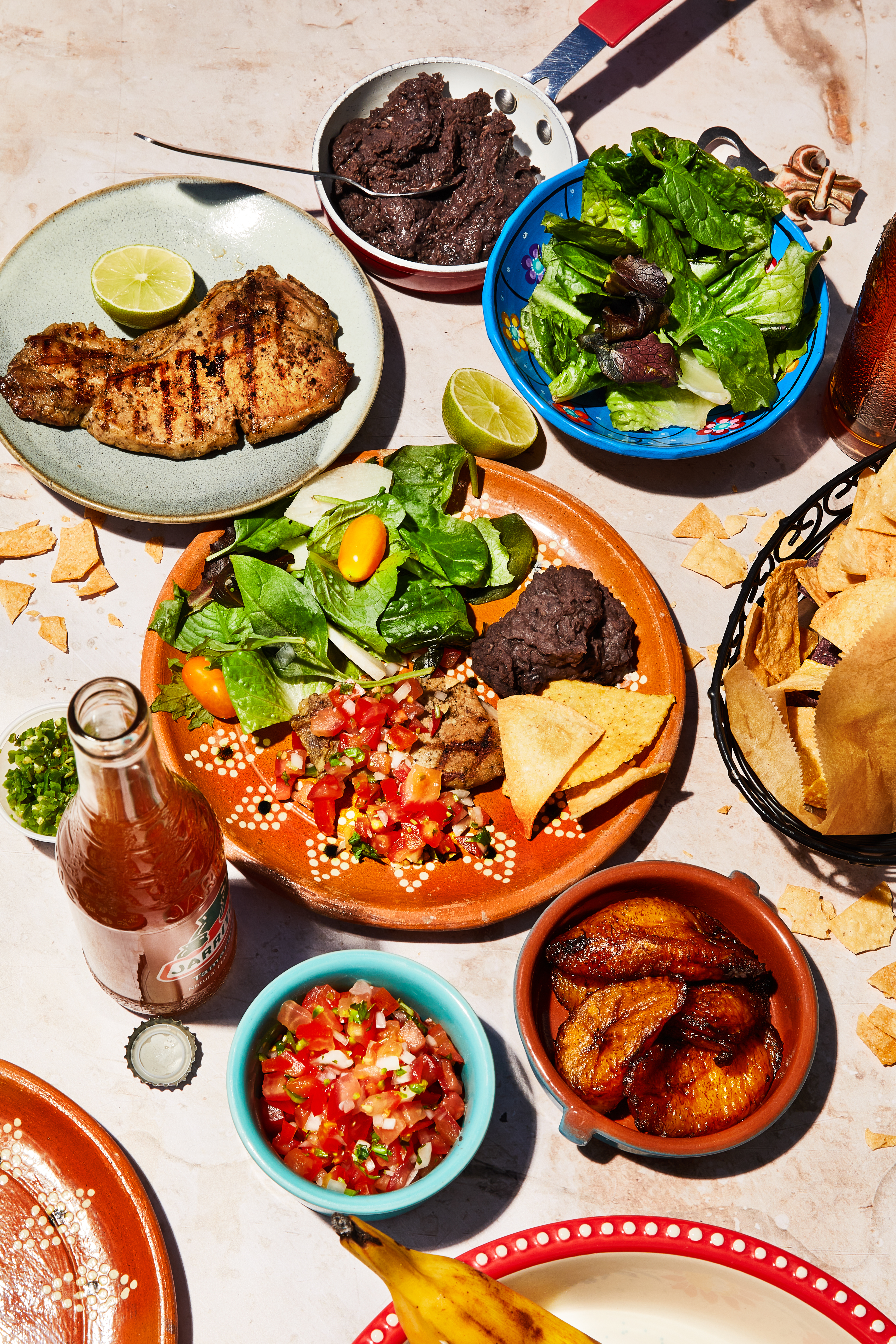 Arranged Food and Objects