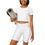 Miniature : ORI NATION - US Shop - Basic Ice White High Waisted Yoga Shorts (AOP)