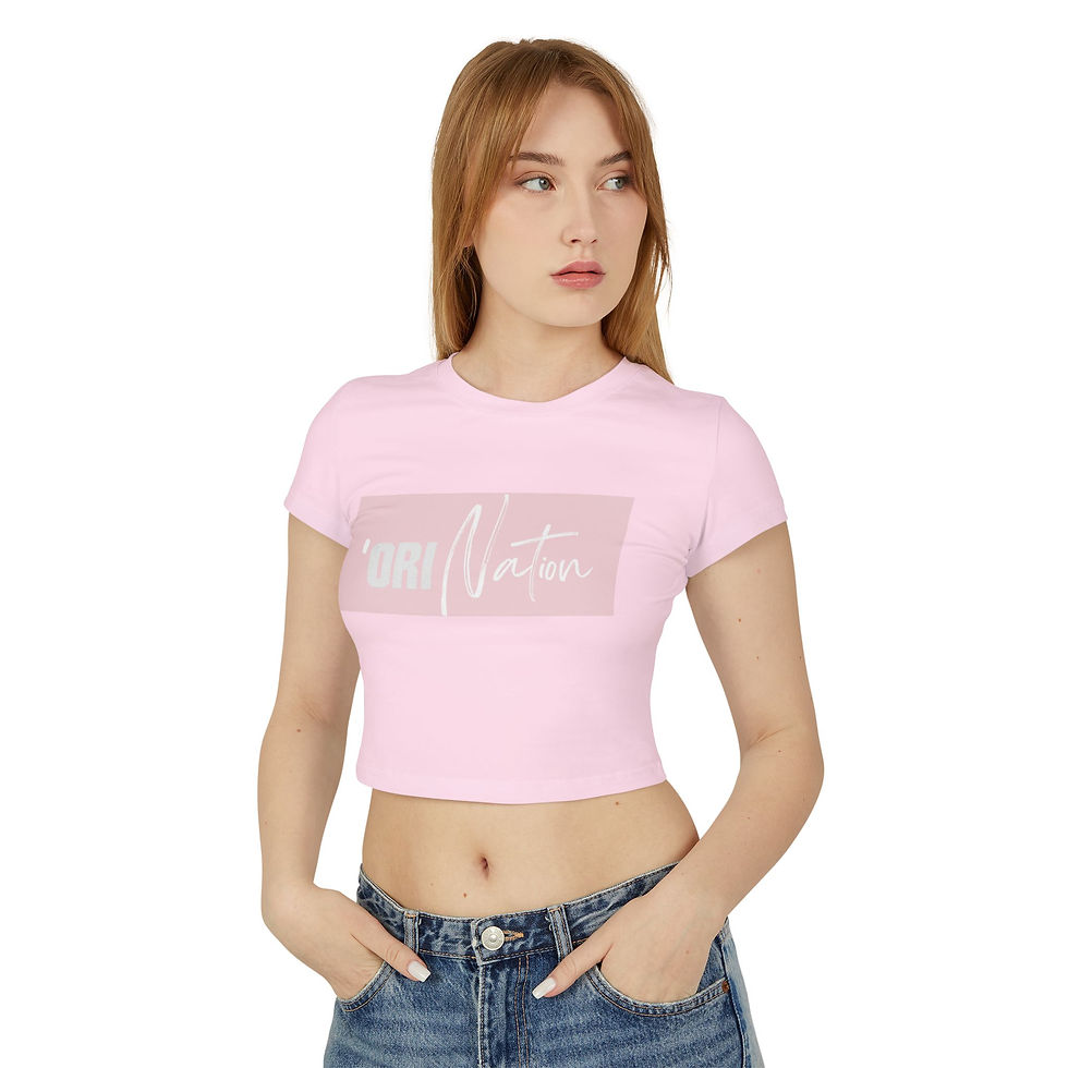 Miniature : 'ORI NATION - Crop Top - Women's Trendy Baby T-Shirt - Signature Logo