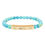Thumbnail: 'ORI NATION - Natural Stone Bead Bracelet — Stretch Bar Bracelet with Gold Plate
