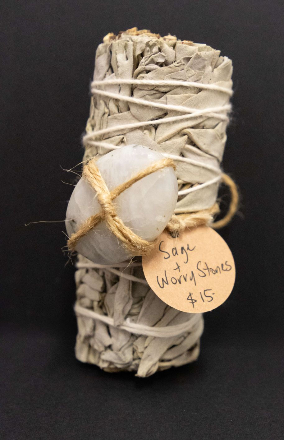 Thumbnail: Sage & Worry Stone Smudge Stick