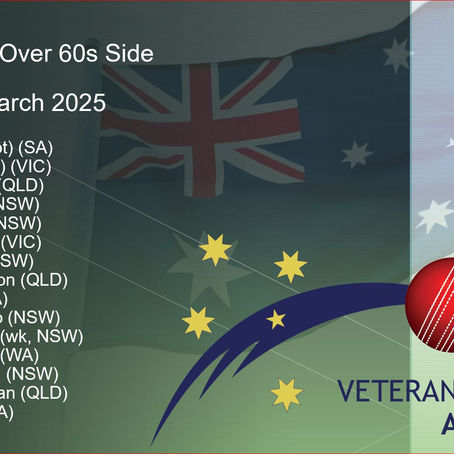 Over 60s Side to Tour NZ March 2025