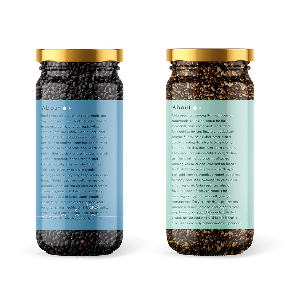 Thumbnail: Goshudh Basil Seeds + Chia Seeds Combo Pack