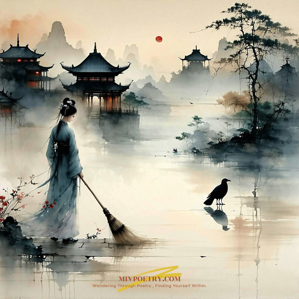 奉帚平明金殿开
且将团扇共徘徊
玉颜不及寒鸦色
犹带昭阳日影来