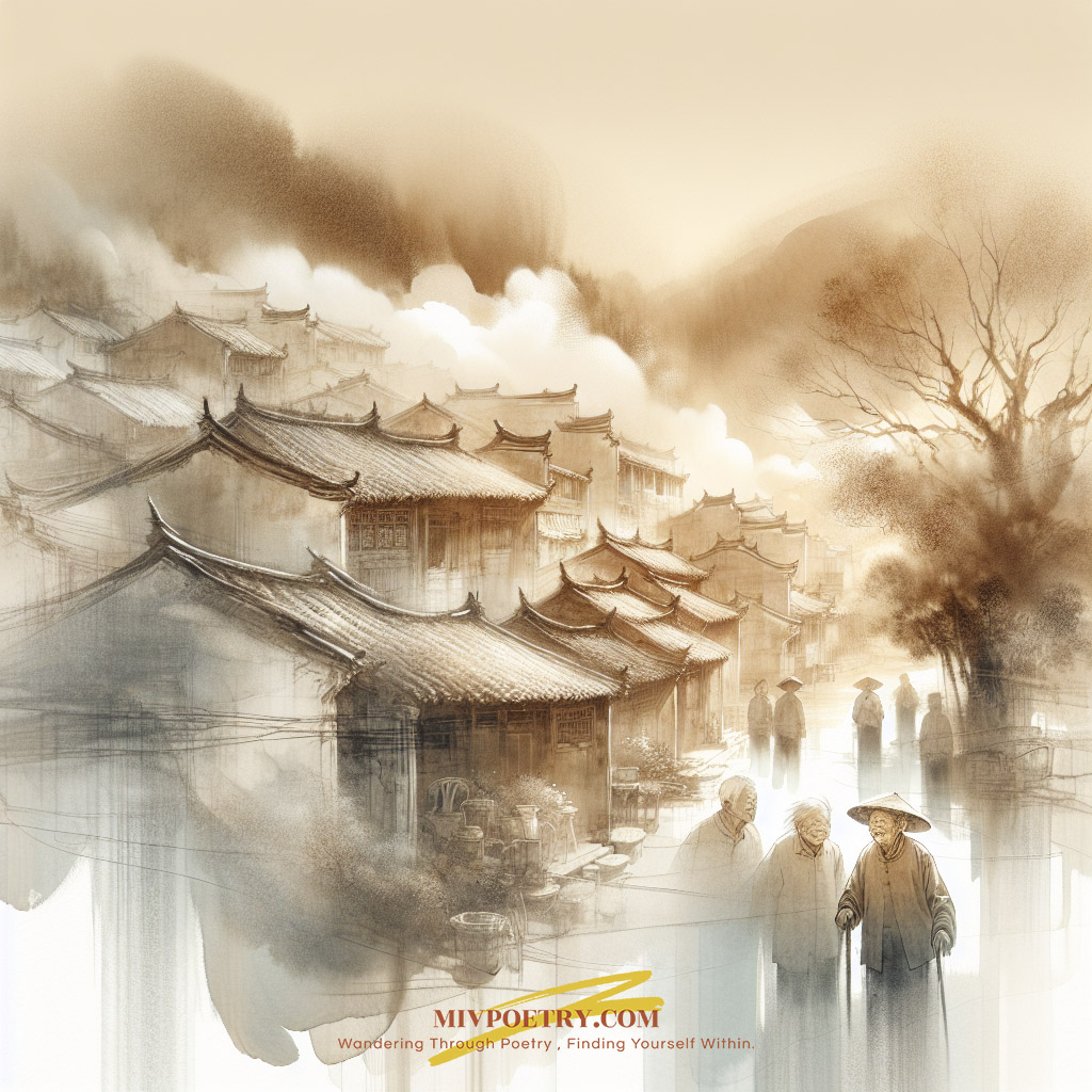 少小离家老大回
乡音无改鬓毛衰
儿童相见不相识
笑问客从何处来