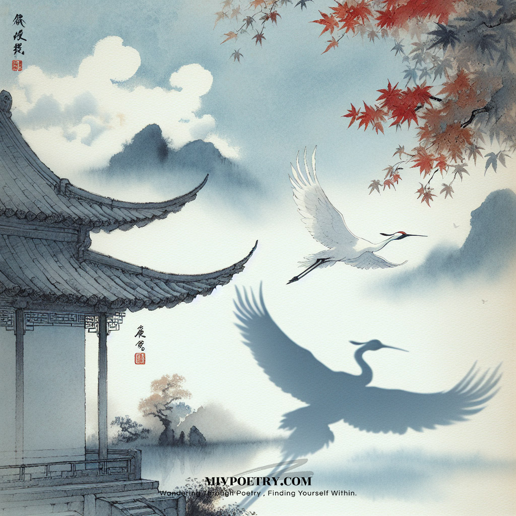 自古逢秋悲寂寥
我言秋日胜春朝
晴空一鹤排云上
便引诗情到碧霄