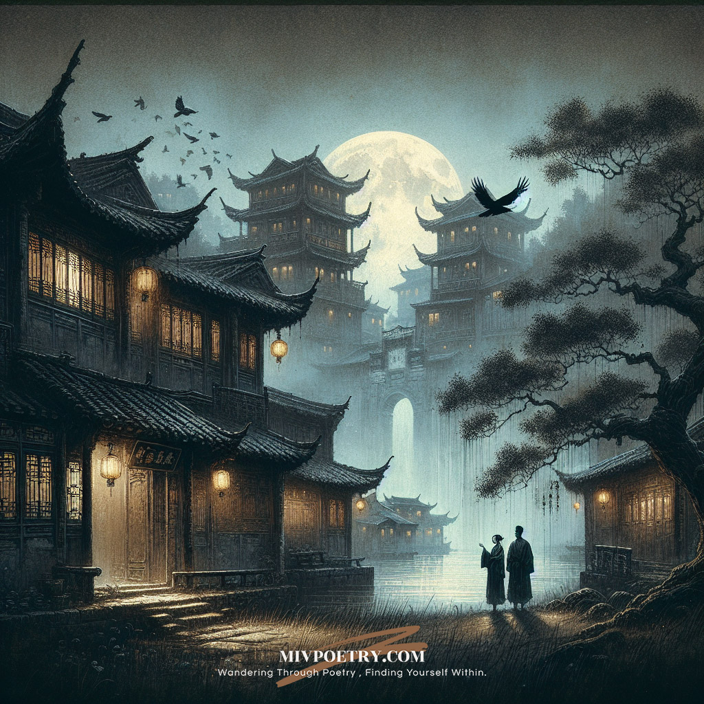 风枝惊暗鹊
露草泣寒蛩