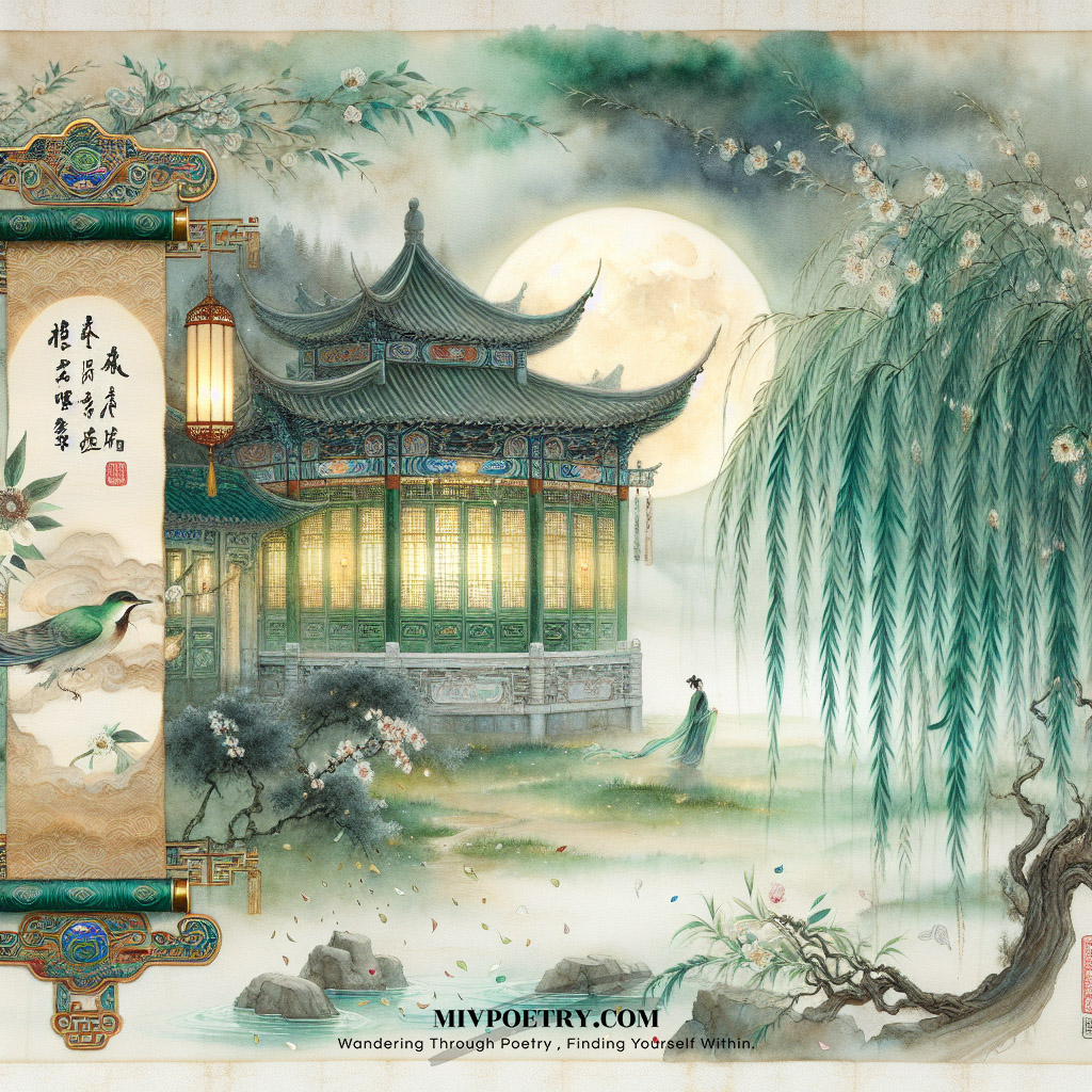 玉楼明月长相忆
柳丝袅娜春无力