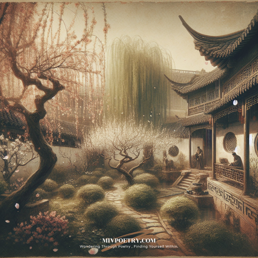 岐王宅里寻常见
崔九堂前几度闻
正是江南好风景
落花时节又逢君