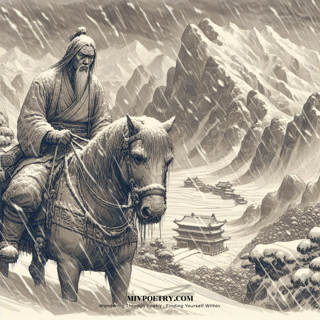 云横秦岭家何在
雪拥蓝关马不前