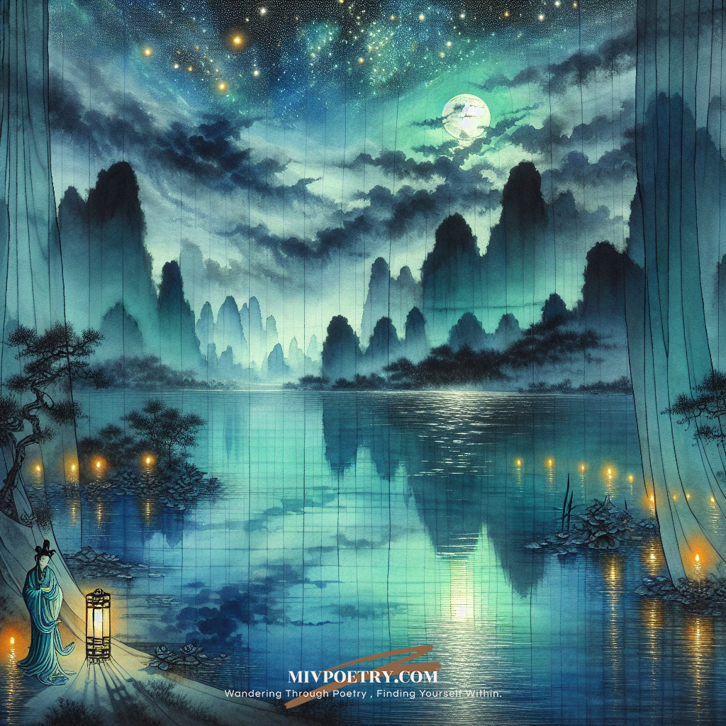 云母屏风烛影深
长河渐落晓星沉
嫦娥应悔偷灵药
碧海青天夜夜心