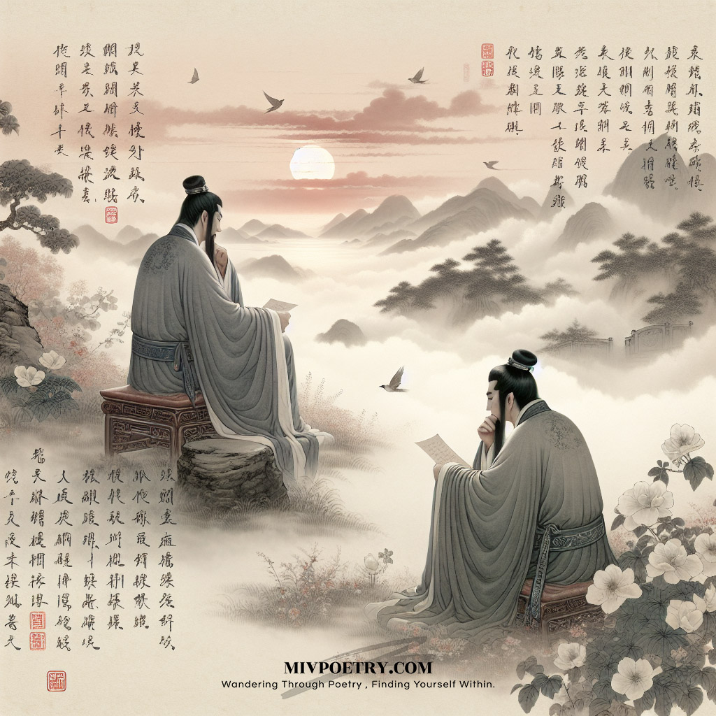 白发悲花落
青云羡鸟飞