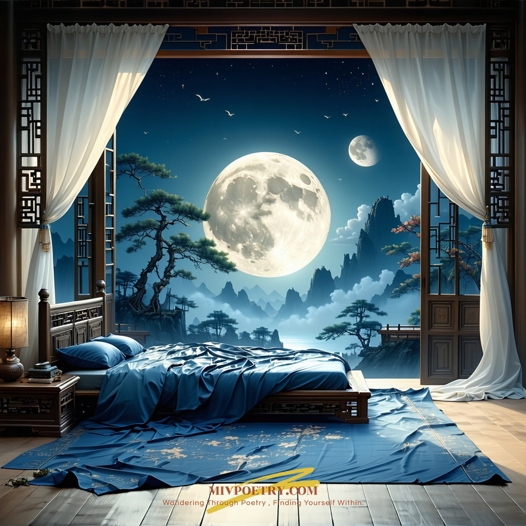 床前明月光
疑是地上霜
举头望明月
低头思故乡