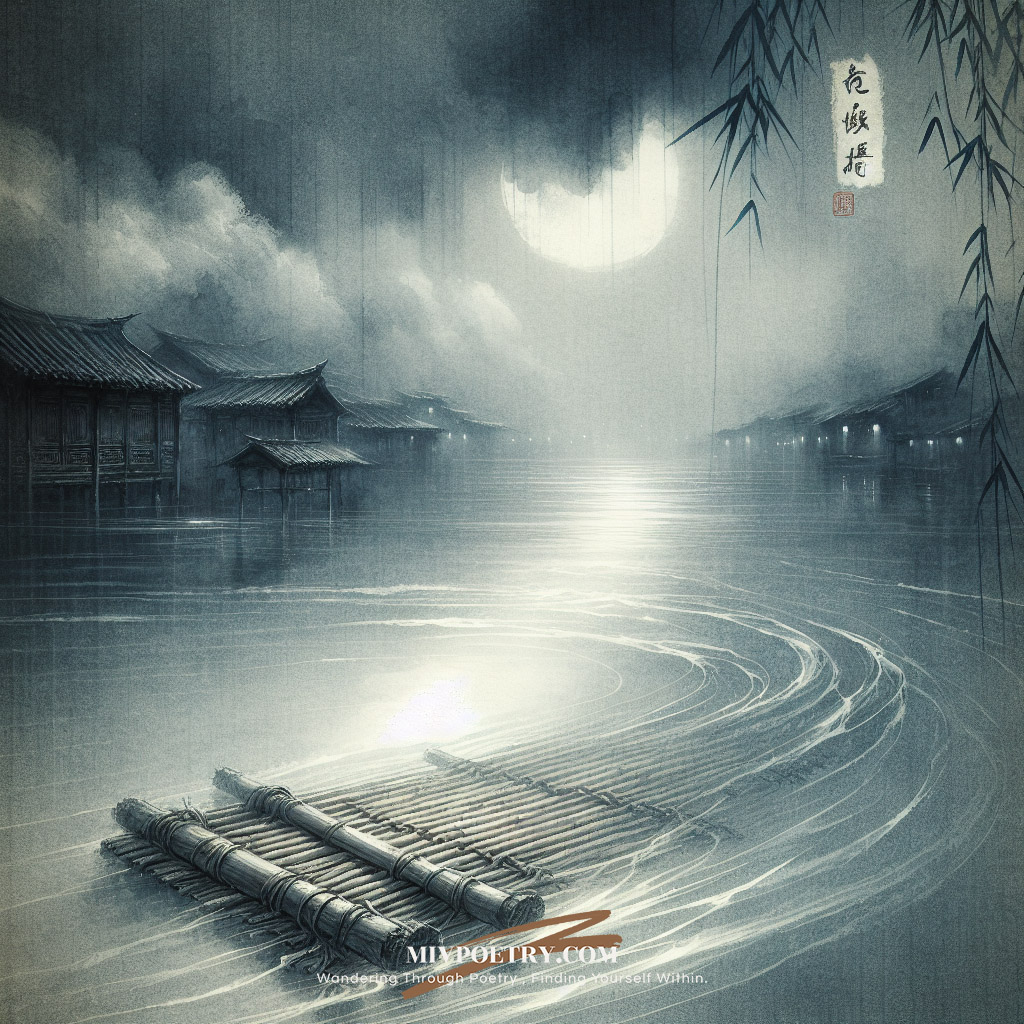 水纹珍簟思悠悠
千里佳期一夕休
从此无心爱良夜
任他明月下西楼