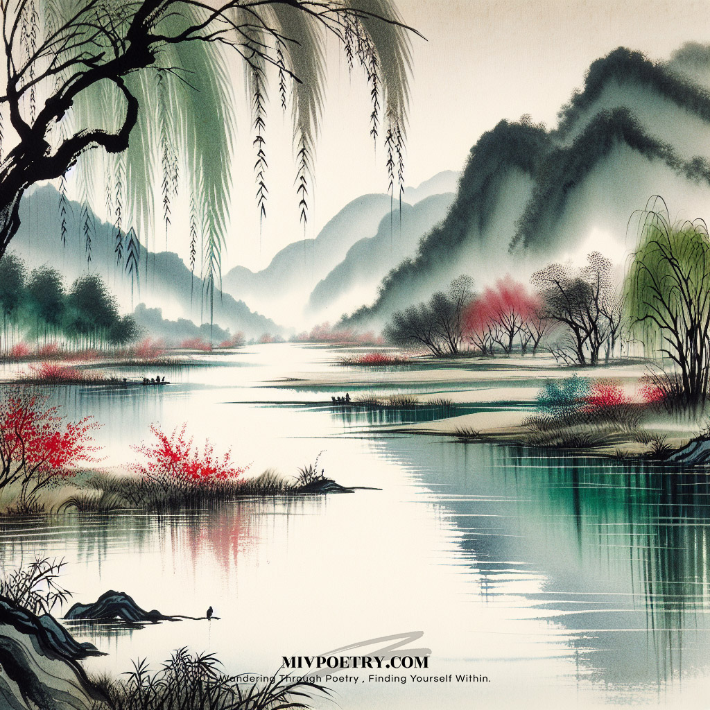 江南好
风景旧曾谙
日出江花红胜火
春来江水绿如蓝
能不忆江南