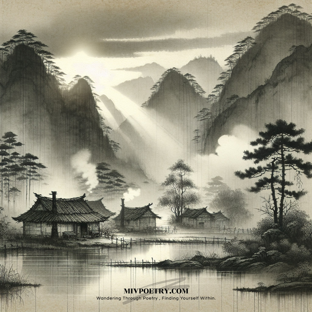 宿云散洲渚
晓日明村坞
高树临清池
风惊夜来雨
予心适无事
偶此成宾主