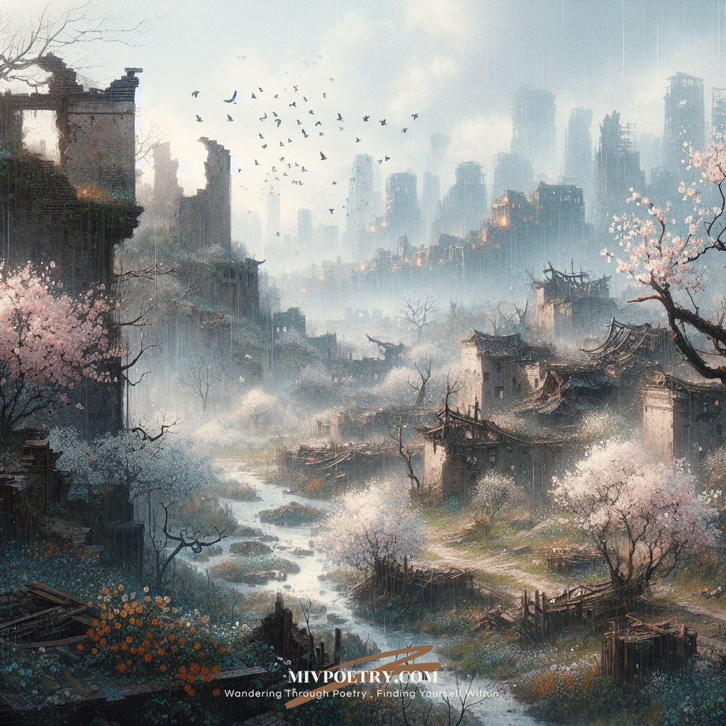 感时花溅泪
恨别鸟惊心