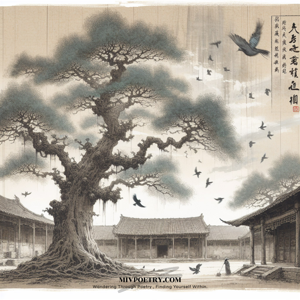 庭除一古桐
耸干入云中
枝迎南北鸟
叶送往来风