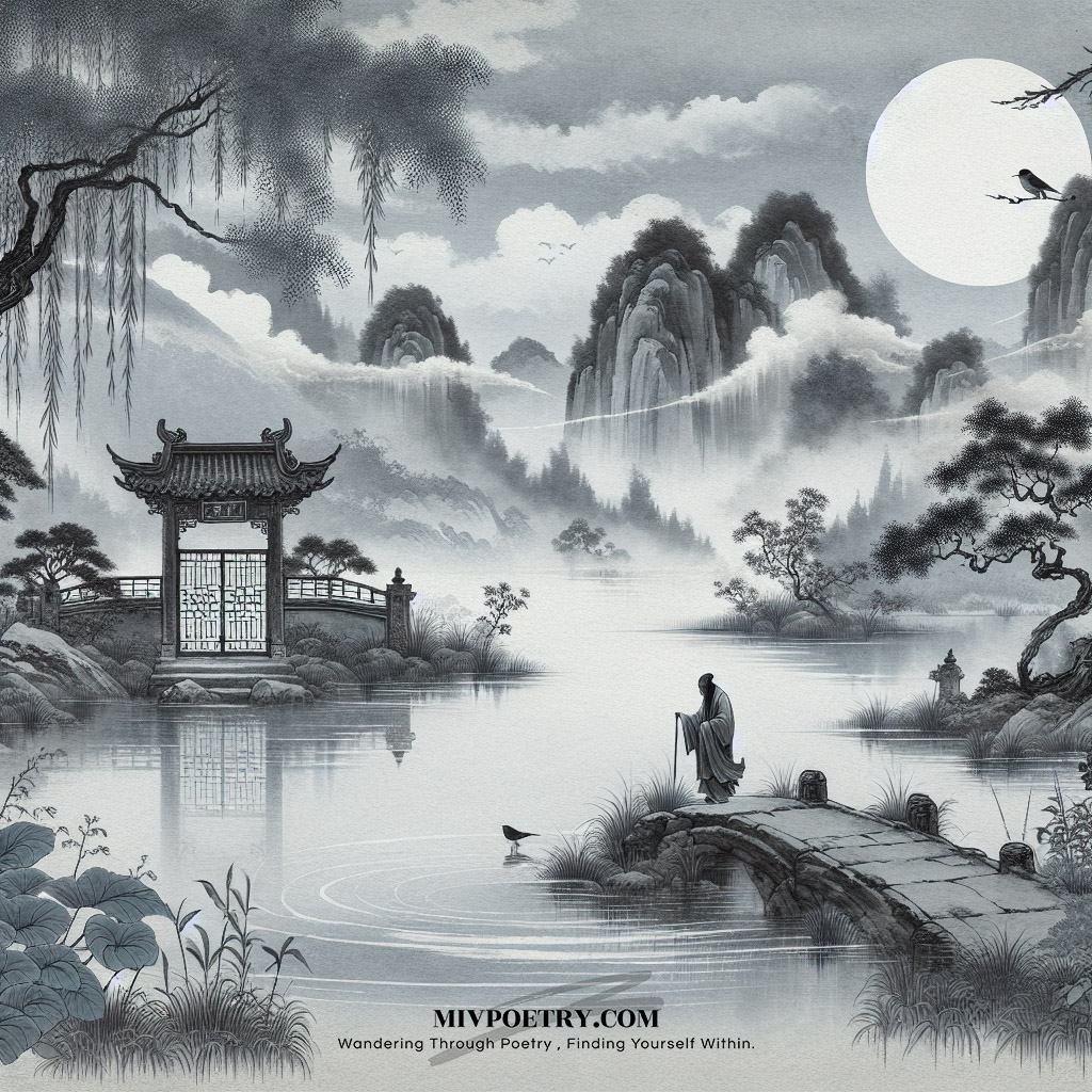 鸟宿池边树
僧敲月下门