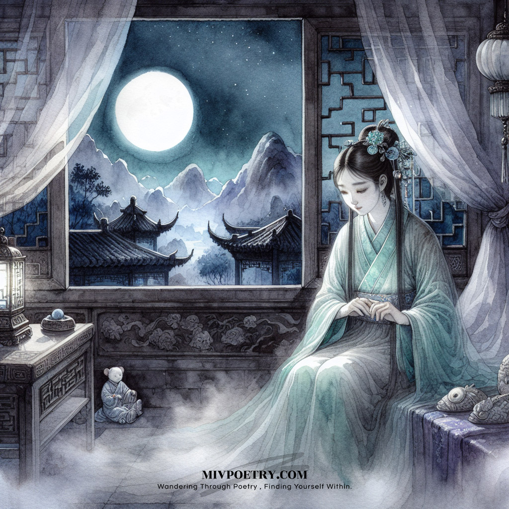 何时倚虚幌
双照泪痕干