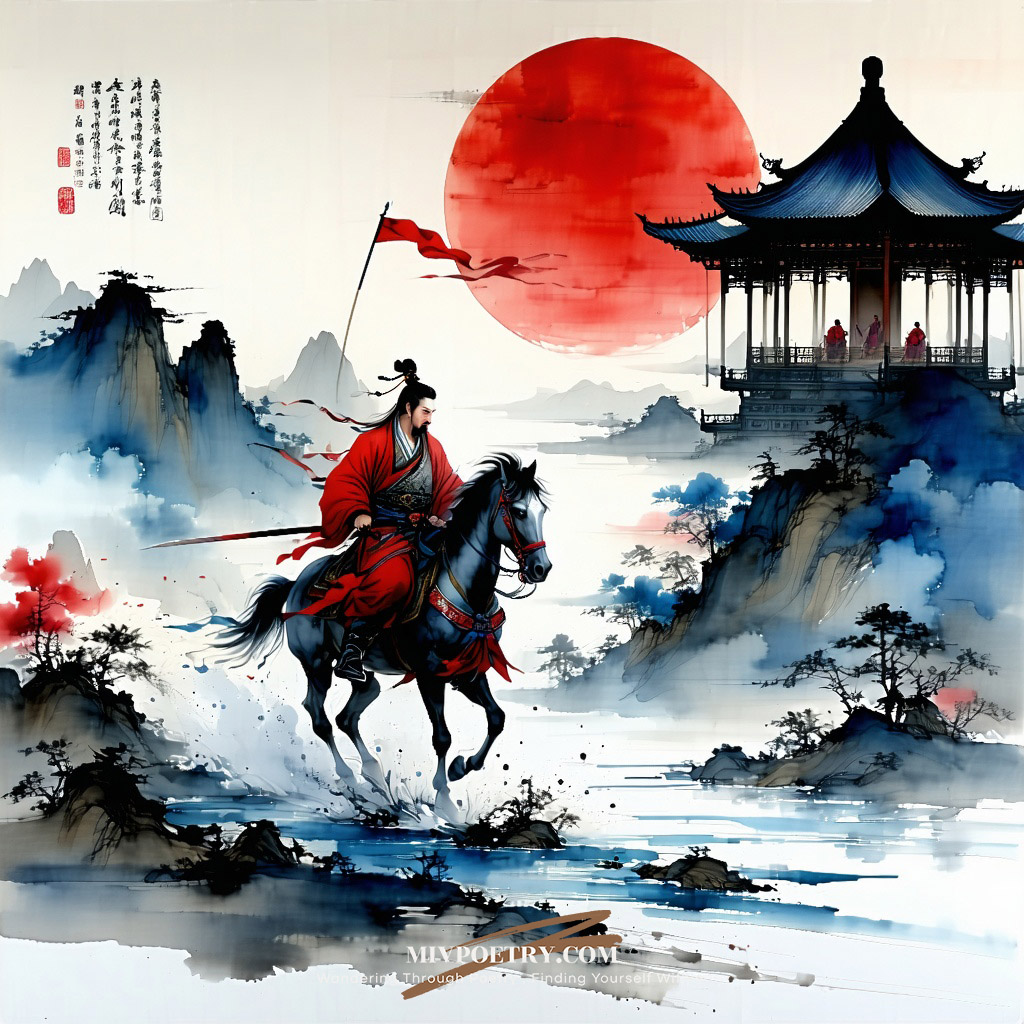 金带连环束战袍
马头冲雪度临洮
卷旗夜劫单于帐
乱斫胡兵缺宝刀