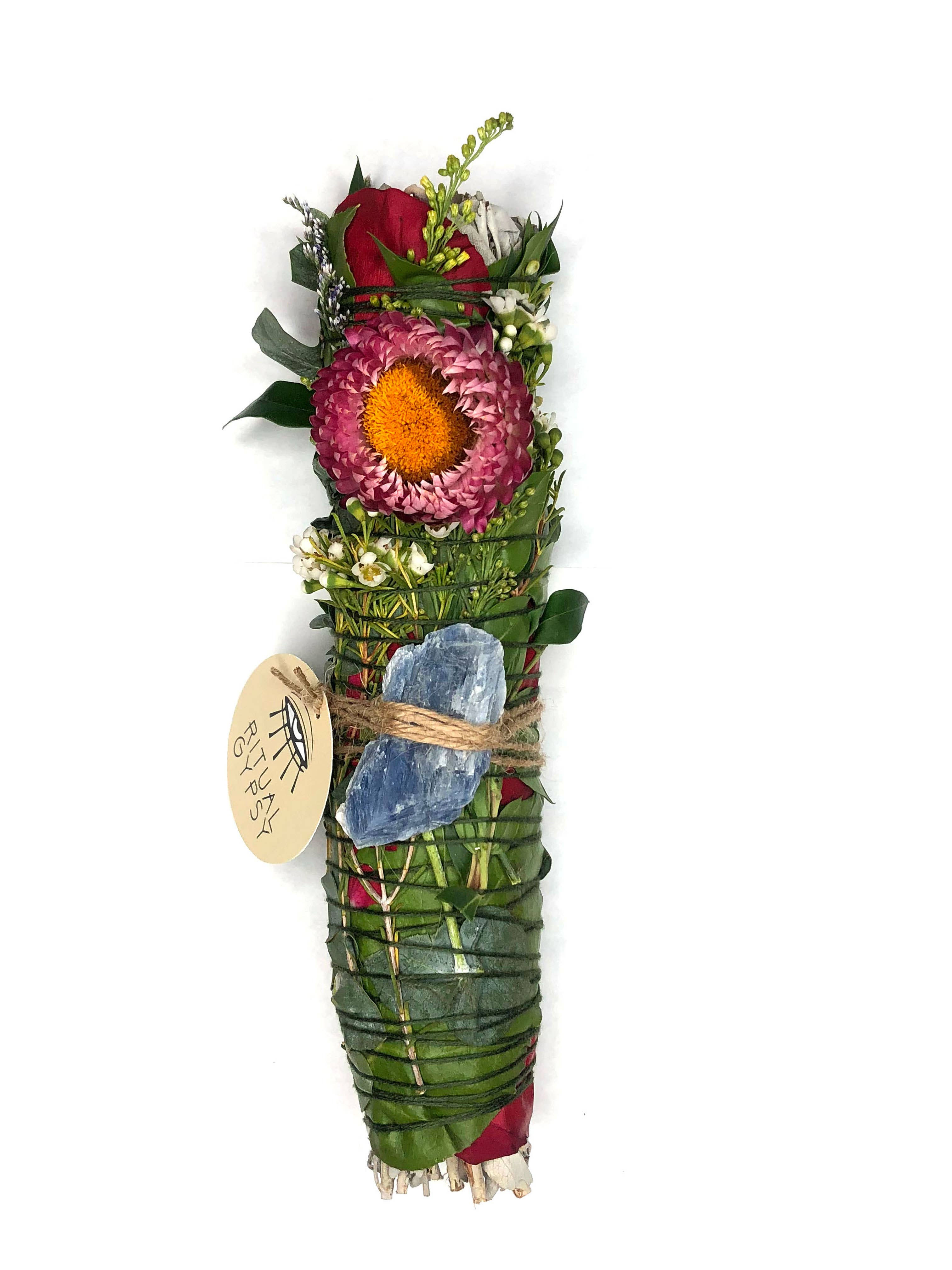 Ritual Sage Wand with Kyanite - 9"