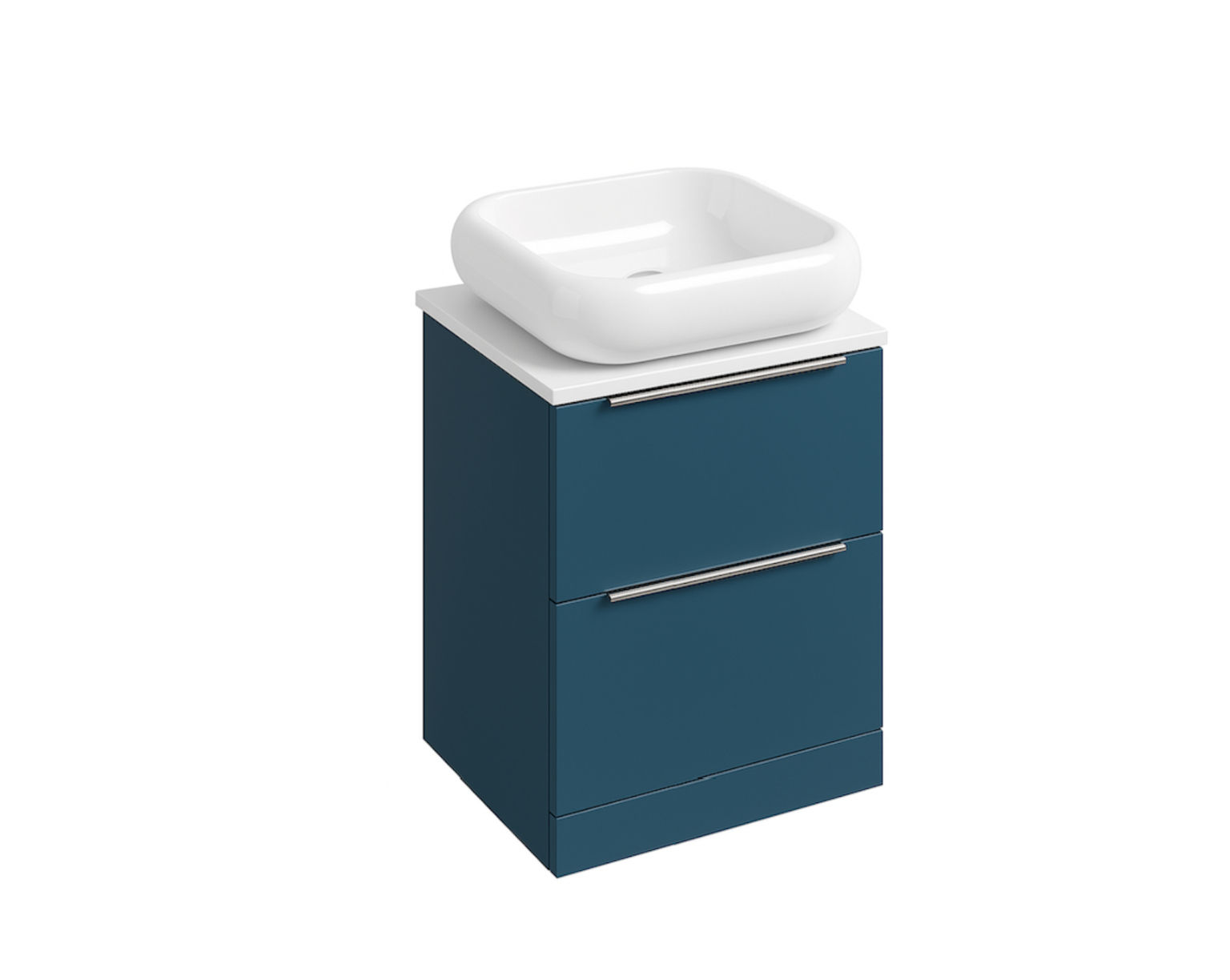 Tavistock Cadence  Vanity Unit in Oxford Blue with White Countertop Basin