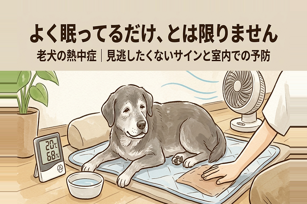 老犬の熱中症|見逃したくないサインと室内での予防