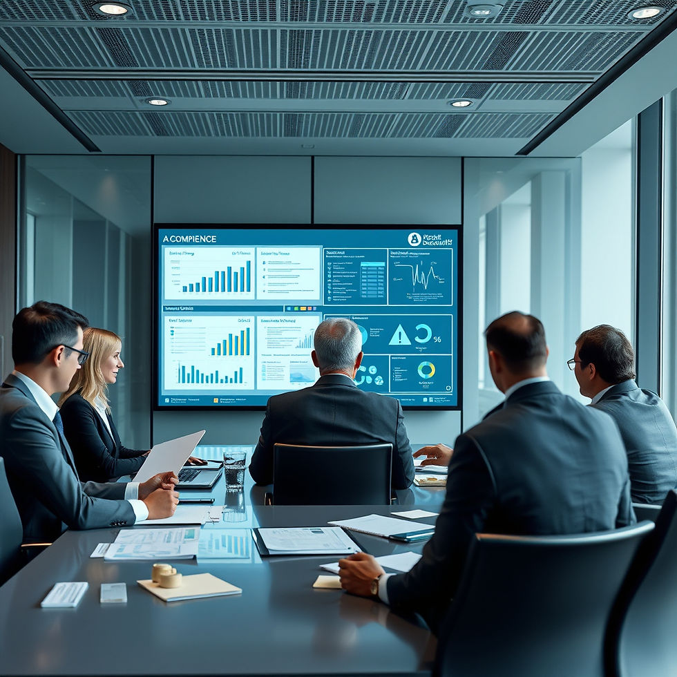 Executives and counsel reviewing employee monitoring and AI training risks