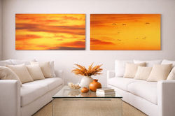 Sunset pics x 2 with white couches