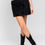 Thumbnail: Halle Black Denim Criss Cross Mini Skirt
