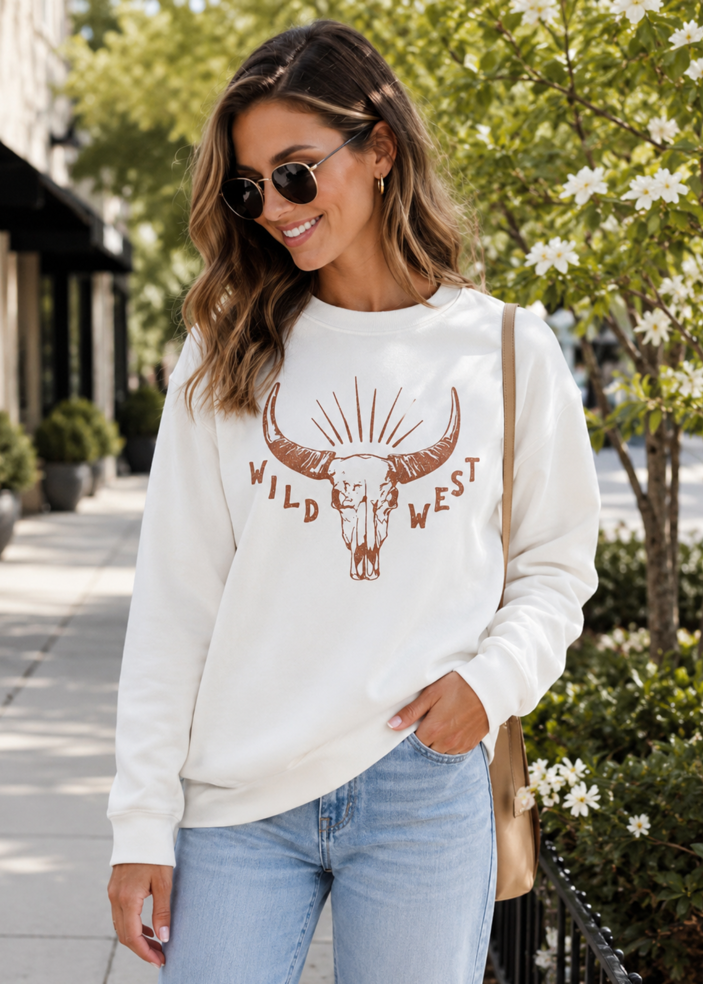 Wild West Oversized Graphic Sweatshirt