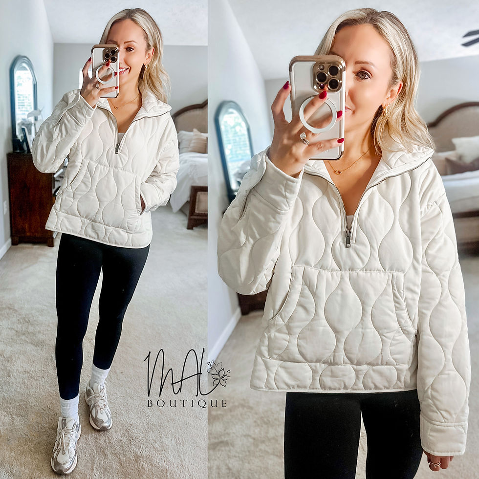 Thumbnail: Mia Quilted Half-Zip High Neck Pullover