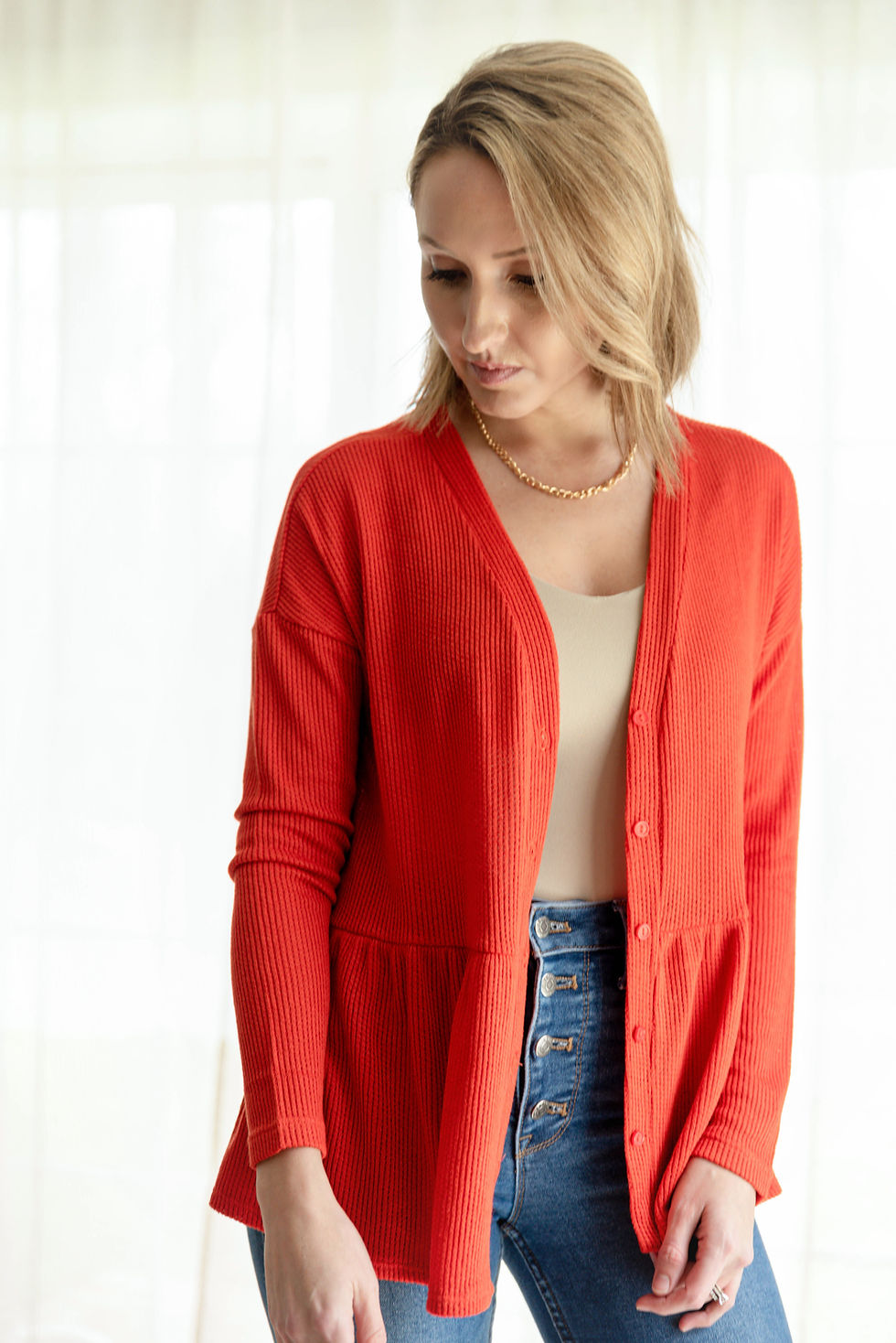 Thumbnail: Alexa Button Up Knit Top