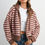 Thumbnail: Jayden Striped Zip-Up Hooded Cardigan